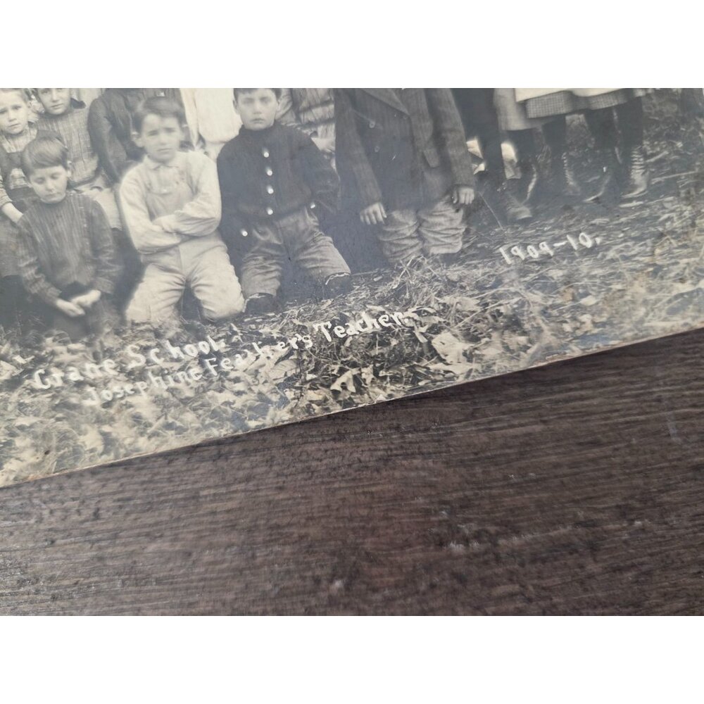 5 VTG Early 1900s School Group Photo Postcard Teachers & Students Sepia-Toned - Picture 12 of 13